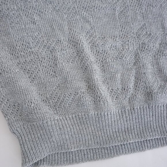 Vintage Northwest Territory Gray Black Winter Snowflakes Knit Crewneck Sweater L - Picture 6 of 10